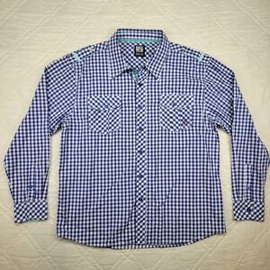 Enyce blue check long sleeve dress shirt men's‎ 2XL